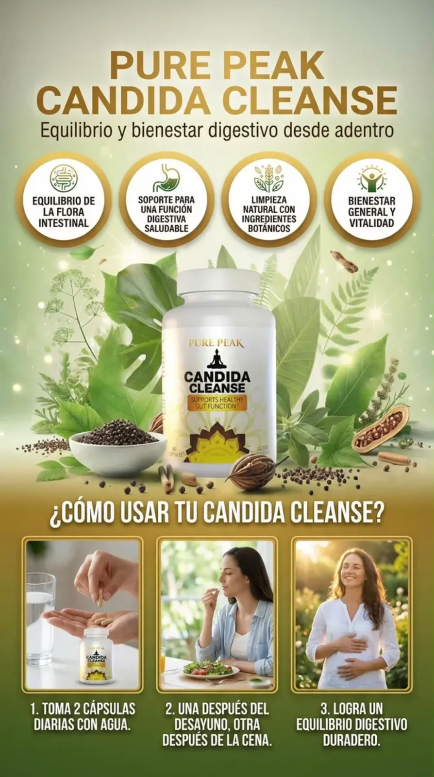 Candida Cleanse 60 Capsulas Premium